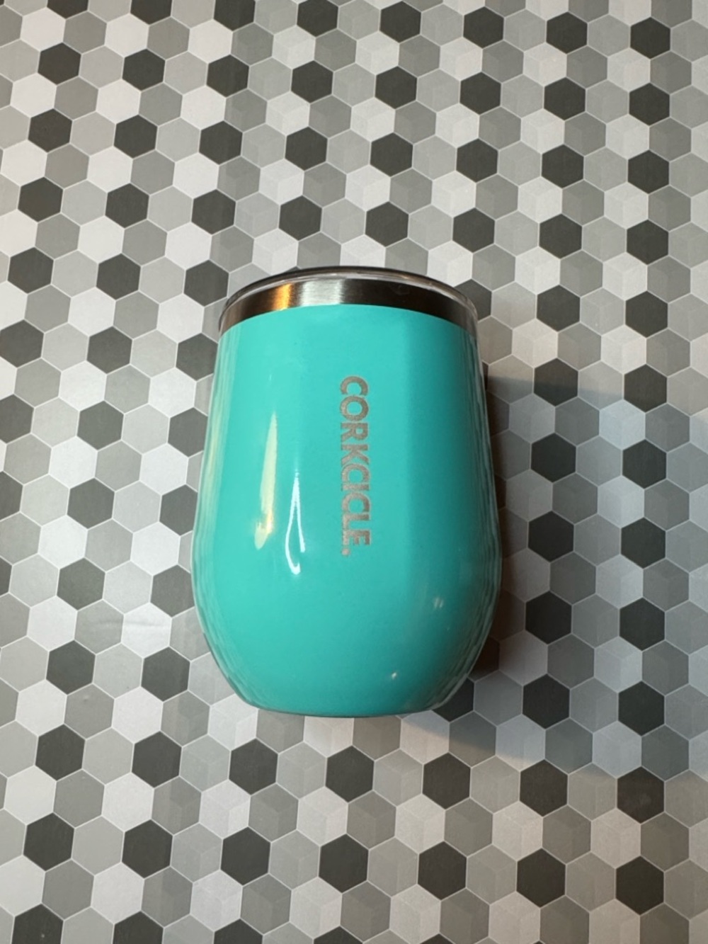 Corkcicle Turquoise Insulated Stemless Wine Tumbler